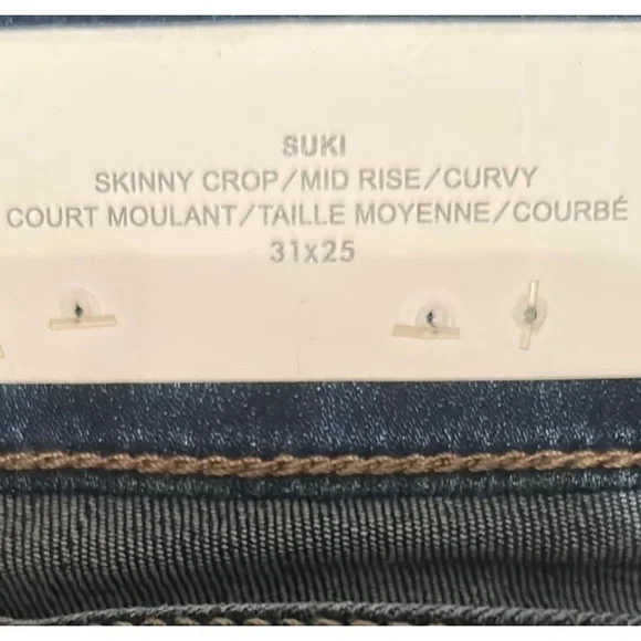 🆕Silver Jeans⭐️NWT⭐️Blue Skinny Crop Midrise Curvy SUKI JEANS Size 31 - Picture 5 of 14